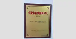 中国管理咨询50强证书