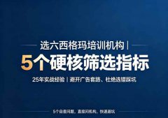 六西格玛培训公司怎么选？五个硬
