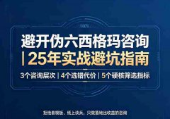 六西格玛咨询的3个层次：90%的企业
