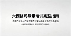 六西格玛绿带培训完全指南：5天掌