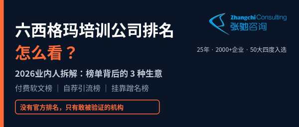 六西格玛培训公司排名真相：榜单背后的3种生意拆解