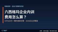 六西格玛企业内训费用怎么算：5万