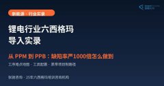 锂电行业导入六西格玛实录：从P
