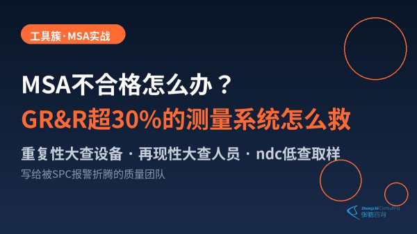 MSA不合格怎么办:GR&R超30%的测量系统怎么救——张驰咨询