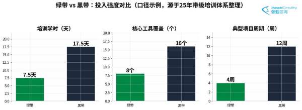绿带黑带投入强度对比图