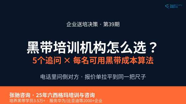 六西格玛黑带培训机构怎么选封面图